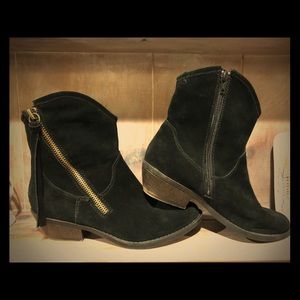 Suede Western Bootie